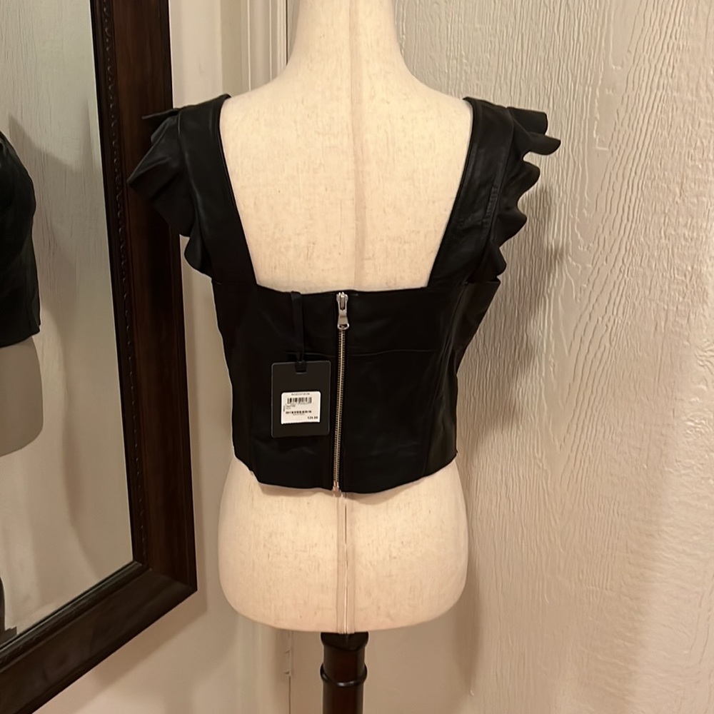 Leather Crop Top - Picture 4 of 9